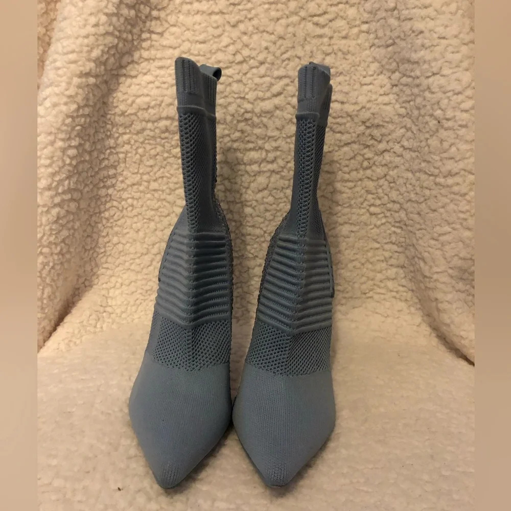 Steve Madden Maxwelle Jeweled Heeled Pointed Toe Sock Boots, Women’s 8.5 - Picture 8 of 12